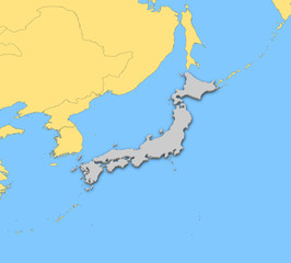 Map - Japan - 3D-Illustration