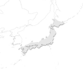 Map - Japan - 3D-Illustration