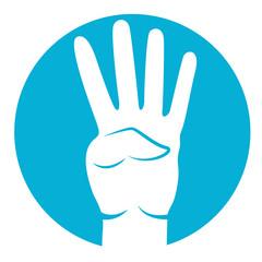 four fingers icon
