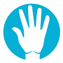 Obraz premium five fingers icon