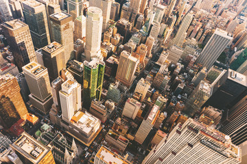 Fototapeta na wymiar Aerial view of Midtown Manhattan