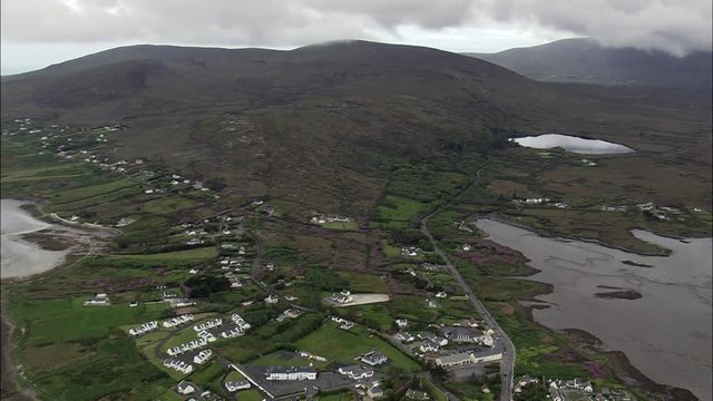 Flying Past Achill Sound Towards Clew Bay