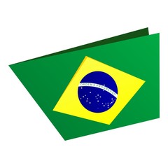 Brazil origami flag