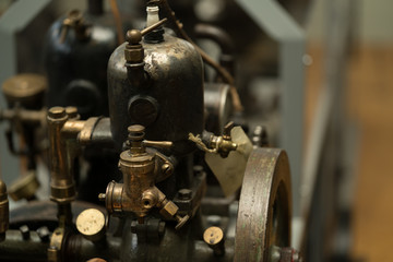 Outdated antique handmade boatmotor