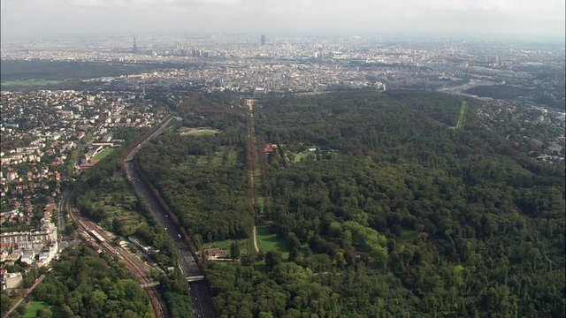 Approaching Paris Across Saint-Cloud Park