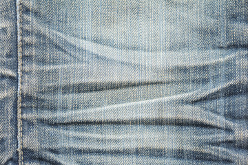 Denim jeans texture or denim jeans background with seam of fashion jeans design with copy space for text or image.