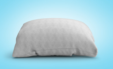 clasic white rectangular pillow 3d illustration on gradient
