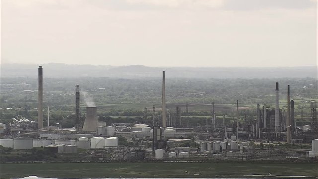 Oil Refinery On The Mersey At Ellesmere Port