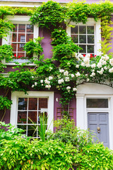 Fototapeta na wymiar picturesque house facade in Nottting Hill, London