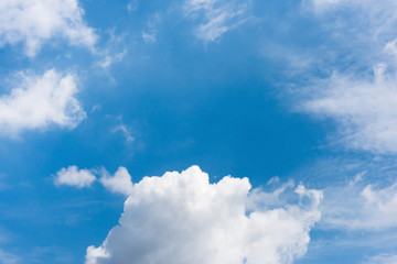 sunlight and blue sky with clouds
