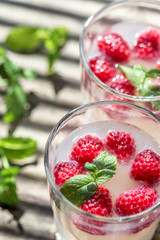 Sparkling Raspberry - Limoncello Cocktail