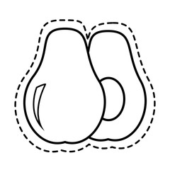 Delicious and fresh x vegetable, isolated flat icon design vector illustration.