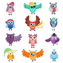 Fototapeta premium Cartoon owl vector