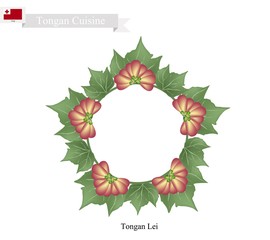 Tonga Lei or Tongan Heilala Flowers and Leaves Garland