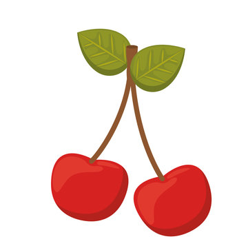 cherries fruit isolated icon design, vector illustration  graphic 