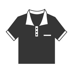 Polo tshirt wear isolated flat icon vector illustration