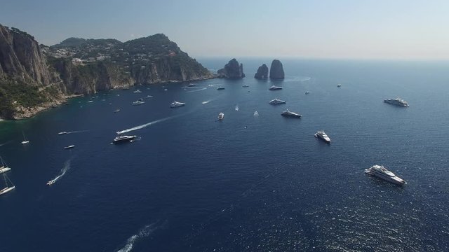 Aerial View of Capri Island, Italy