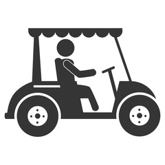 Golf sport isolated flat icon, vector illustration.