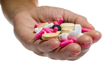 hand with pills