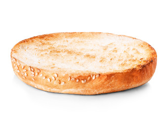 burger bun isolated on white background