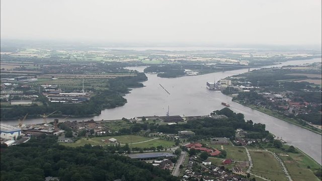 Kiel Canal At Rendsburg