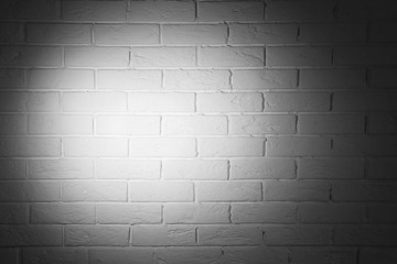 Grey brick wall background with shadow