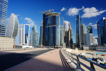 Fototapeta na wymiar Construction of new skyscrapers in Dubai