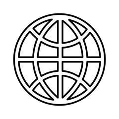 Global world symbol lineal vector design