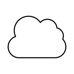 Lineal vector web cloud design