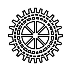 Fototapeta premium gear lineal icon design