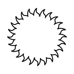 ecological sun lineal vector design