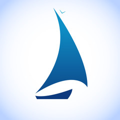 sailing template vector illustration boat logotype