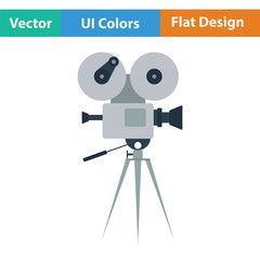 Retro cinema camera icon