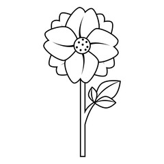 Flower floral present, isolated flat icon design.