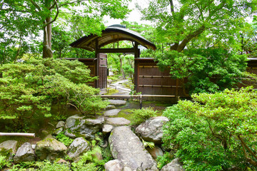 Naklejka premium 奈良の日本庭園