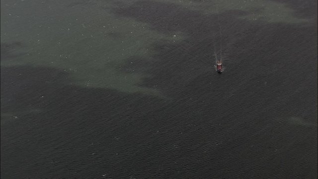 Fishing Boat Off Coast From Udbyhoi And Randers Fjord
