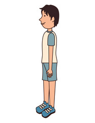 Teenager boy cartoon, isolated flat icon design.