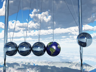 Newtons Cradle Earth
Elements of this image furnished by NASA