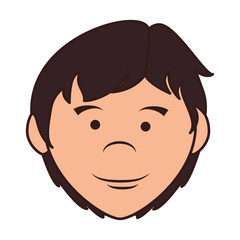 Teenager boy cartoon, isolated flat icon design.