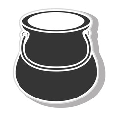 Jug glass ,isolated black and white flat icon design