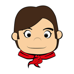 Scout boy cartoon, isolated flat icon design