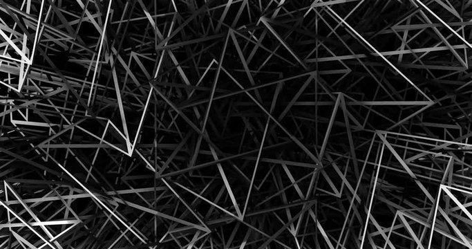 Iron transformer. Polygonal geometric surface. computer generated seamless loop abstract motion background. 4k