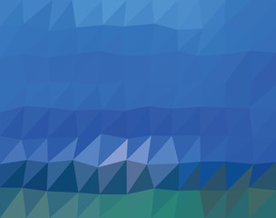 Multicolor blue triangels.