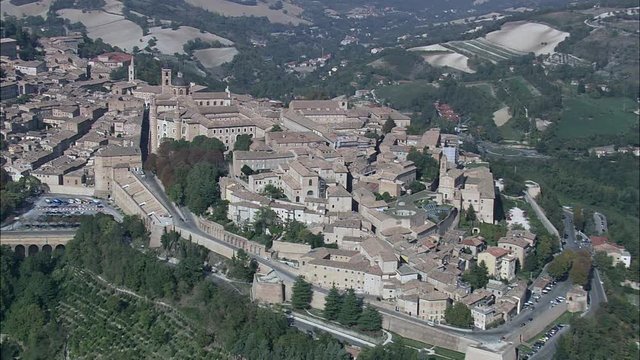 Pull Out From Urbino To Wide