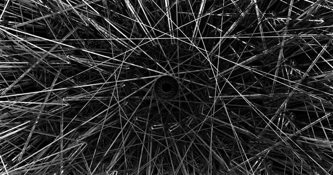 Iron transformer. Polygonal geometric surface. computer generated seamless loop abstract motion background. 4k
