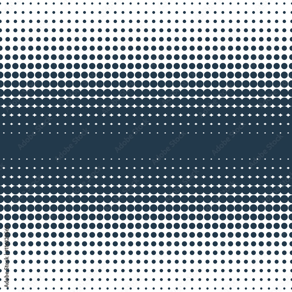 Poster isolated abstract dark blue dotted background. round shape decorative backdrop.
