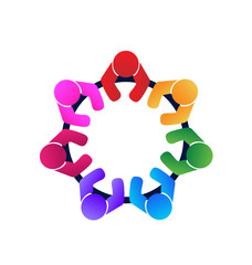 Logo teamwork workers and employees in a meeting
