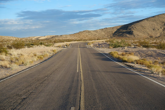 Empty road in the Nevada desert