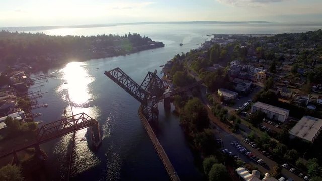 Fly into Ballard From Salmon Bay - Seattle, Washington