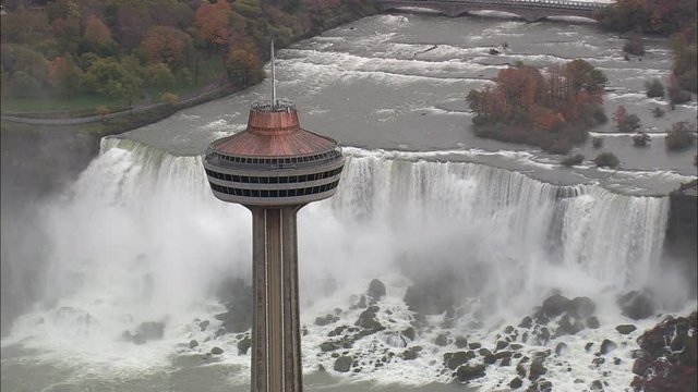 Skylon Tower On Canadian Side Of Falls 
